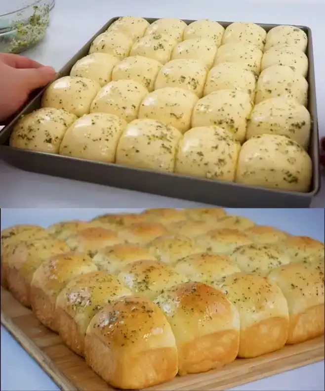 ELBSTGEBACKENES KNOBLAUCHBROT