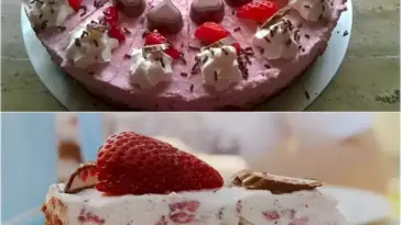 Erdbeer Yogurette Torte mit Nussboden W2xEX 2.5x