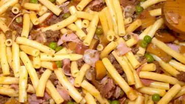 Hirtenmakkaroni mit 300 g Hackfleisch in wenigne Minuten zubereitet W2xEX 2.5x Q99