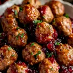 Festliche Fleischbällchen mit Preiselbeeren und Orangen-Sauce