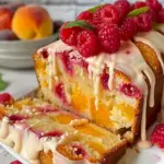 Saftiger Pfirsich-Himbeer-Kuchen
