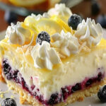 Zitronen-Blaubeer-Käsekuchen-Riegel
