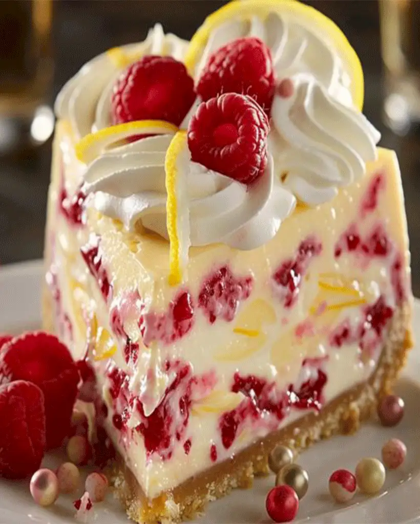 Zitronen-Himbeer-Käsekuchen – Ein erfrischendes Dessert 1 Lemon Raspberry Cheesecake Recipe – Best Dessert Ideas optimal