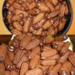 Weihnachtliche Nougatstangen mit Nutella und Haselnüssen