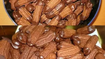 Weihnachtliche Nougatstangen mit Nutella und Haselnüssen