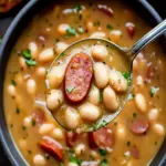 Herzhafte Cremige Bohnensuppe mit Räucher-Kielbasa