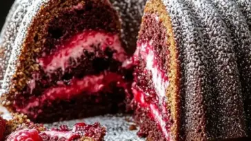 Schoko Gugelhupf mit 120 g Himbeeren, blitzschnell zubereitet! - Kochen Mit Uns
