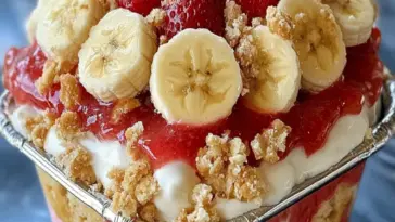 Erdbeer-Crunch-Bananenpudding – Ein Leichtes Dessert-Vergnügen