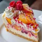 Beeren-und Pfirsich-Cheesecake-Verführung