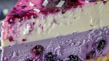 Weißer Schokoladen-Blaubeer-Käsekuchen – Cremig & Lecker