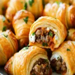 Würzige Wurst- und Käse-Croissants