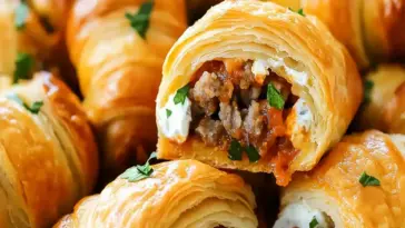 Würzige Wurst- und Käse-Croissants