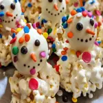 Festliche Schneemann-Popcorn-Wolken