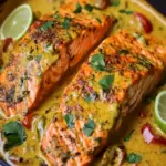 Köstlicher Lachs in Kokos-Curry-Soße