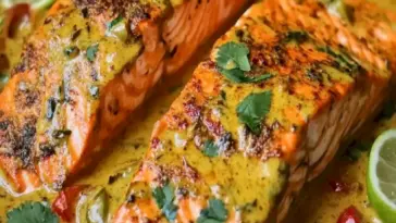 Köstlicher Lachs in Kokos-Curry-Soße