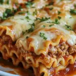Gebackene Puten Lasagne Roellchen
