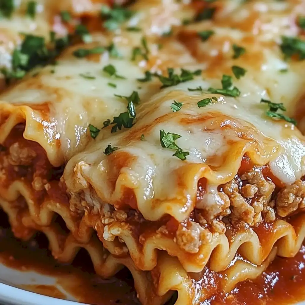 Gebackene Puten-Lasagne-Röllchen 1 Gebackene Puten-Lasagne-Röllchen