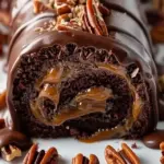Klebriger Schokoladenkaramell-Schildkrötentorten-Roll Rezept
