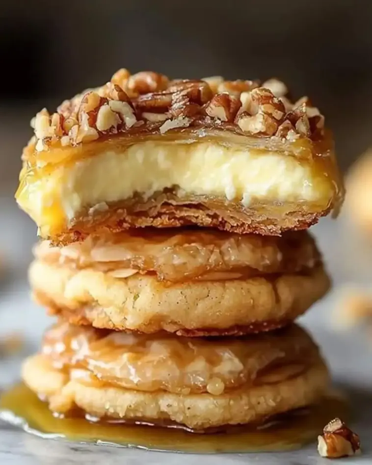 Unwiderstehliche Baklava-Cheesecake-Phyllo-Kekse mit Honig-Drizzle