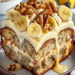 Koestlicher Vanille Bananen Walnusskuchen