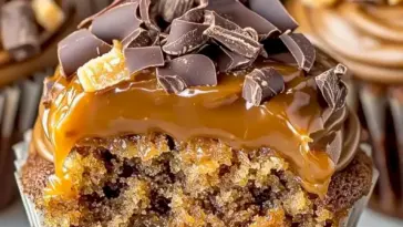 Luxurioese Karamell Schokoladen Cupcakes