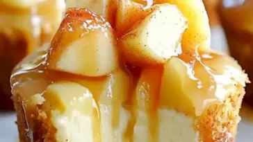 Mini Karamell Apfel Kaesekuchen