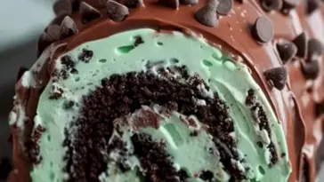 Minz Schokoladenkuchenrolle