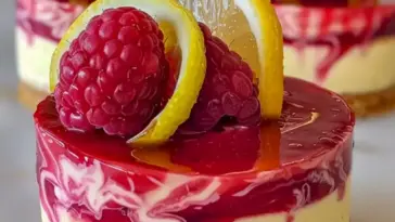 No Bake Himbeer Zitronen Schnecken Kaesekuchen