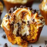 Kürbis-Schokoladen-Muffins mit Frischkäsefüllung
