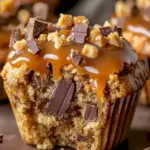 Gesalzene Karamell-Schokoladen-Stückchen-Muffins