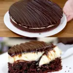 Schokokuchen mit Vanillepudding es Schmilzt im Mund W2xEX 2.5x