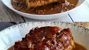 Schweinebraten mit Zwiebeln und Honig