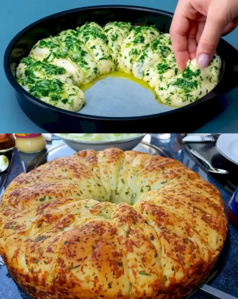 Selbstgebackenes Knoblauchbrot, würzig, knusprig, süchtig machend