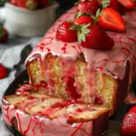 Erdbeer-Glasur-Brotkuchen mit Frischen Beeren