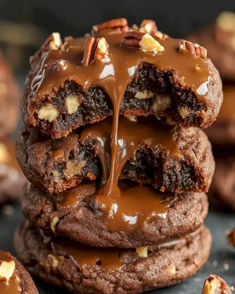 Karamell-Pekan-Brownie-Kekse à la Schildkröte