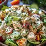 Tzatziki Huehnchensalat Frisch Gesund und Lecker