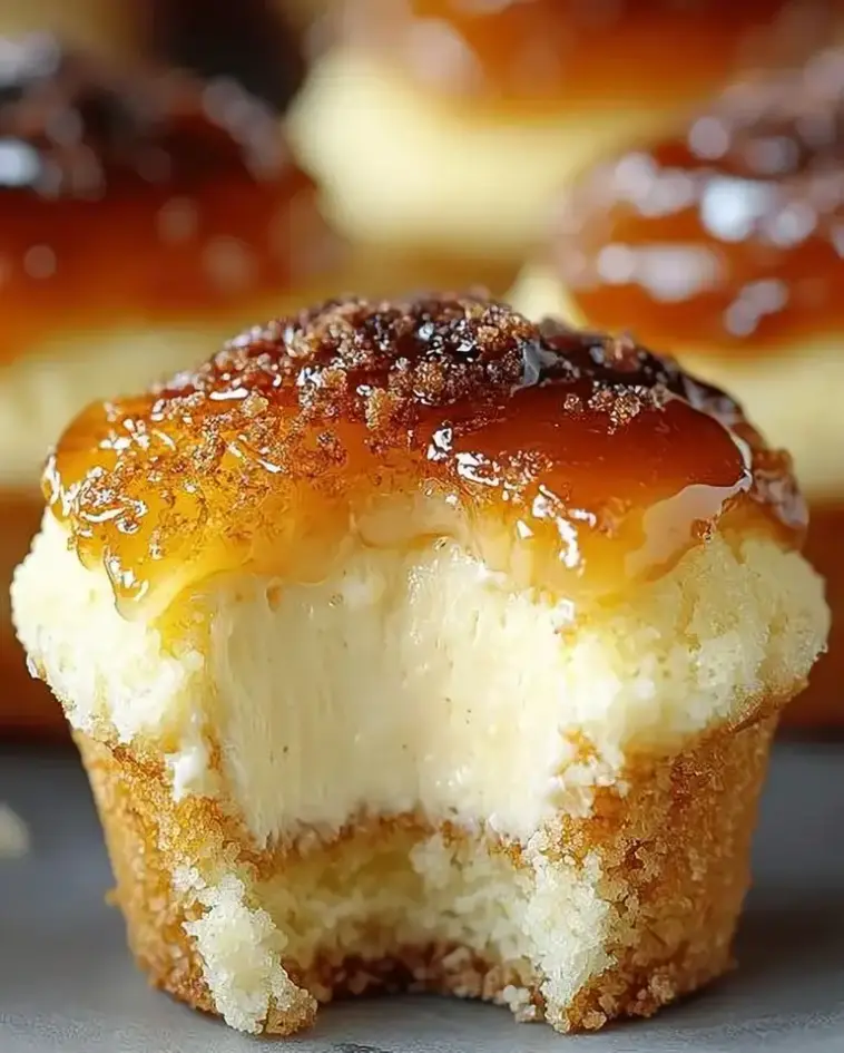 Vanille-Bohnen Crème Brûlée Cupcakes