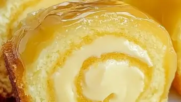 Verfuehrerischer Zitronencreme Rollkuchen mit Glasur