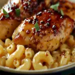 Würziges Honig-Pfeffer-Hähnchen mit Käse-Nudeltraum