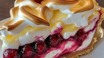 Zitronen Himbeer Baiser Kaesekuchen 1