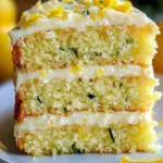 Zitronen Zucchini Kuchen mit Frischkaese Frosting