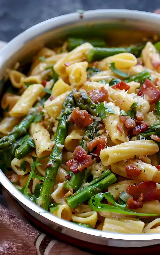 Speck Spargel Cajun Pasta 1 Bacon Asparagus Cajun Pasta