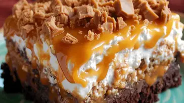 Butterfinger Poke Cake