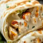 Käse-Knoblauch-Hühnchen Wraps