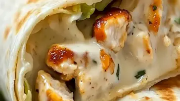 Käse-Knoblauch-Hühnchen Wraps
