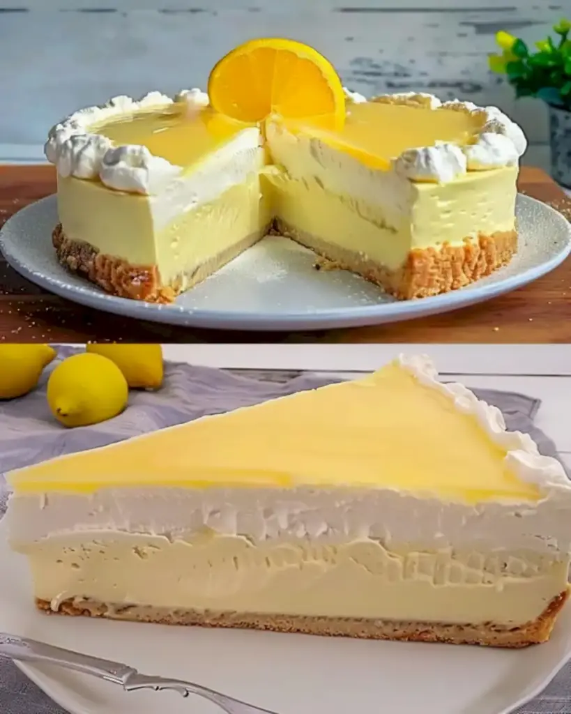 Einfache und erfrischende Zitronen-Joghurt-Torte ohne Schnickschnack