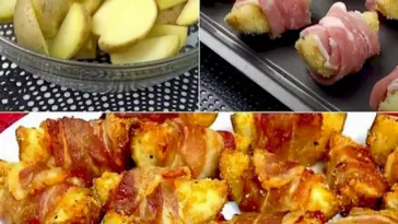 Eingewickelte Kartoffeln mit Speck