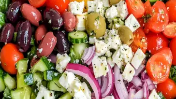 Griechischer Salat Rezept – Frisch Einfach und Wohlschmeckend