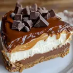 Hausgemachter No Bake Twix Kaesekuchen