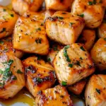 Heissluftfritteuse Lachs Bites mit scharfem Honig